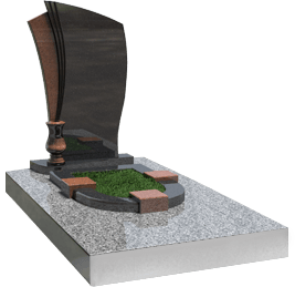 Купить надгробие из гранита с оштукатуренными торцами